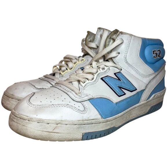 NEW BALANCE  James Worthy x P740 Tribute To UNC Mens 9 White Light Blue Sneakers - Picture 5 of 9